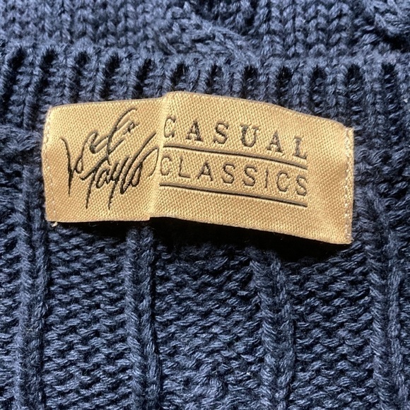 Lord & Taylor Casual Classics V-Neck Navy Blue Sweater Vest - Picture 8 of 10